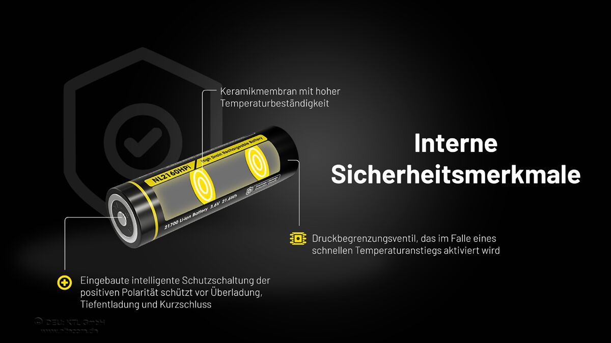 Nitecore LI-Ion Akku 21700, 6000mAH, NL2160HPI
