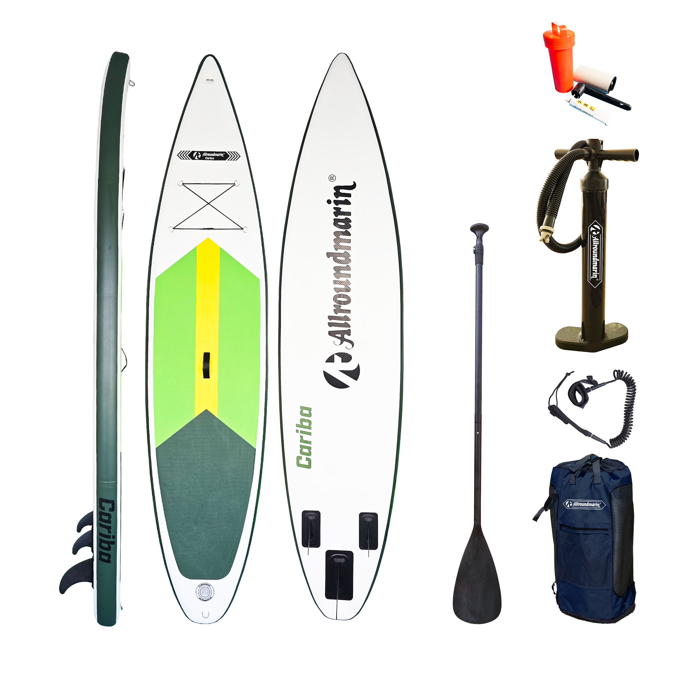 Allroundmarin SUP Cariba weiß/grün 350cm