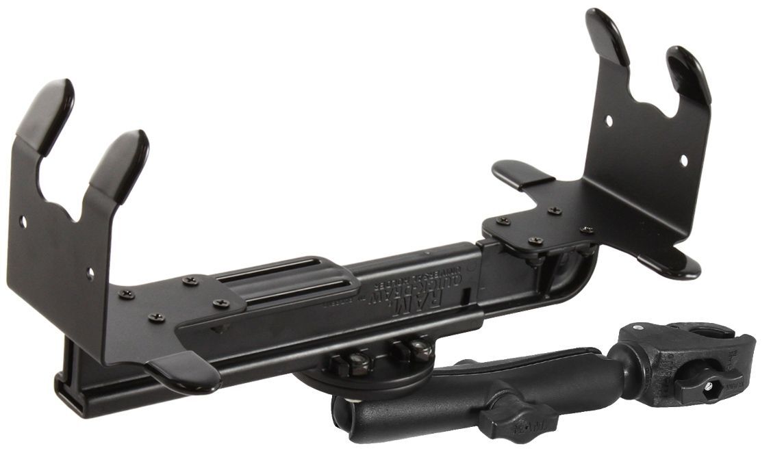 RAM Mounts Tough-Claw Druckerhalterung (HP-450/-470) - B-Kugel (1 Zoll), Tough-Claw klein (Durchmesser 15,9-29,0 mm), langer Verbindungsarm (ca. 150 mm)
