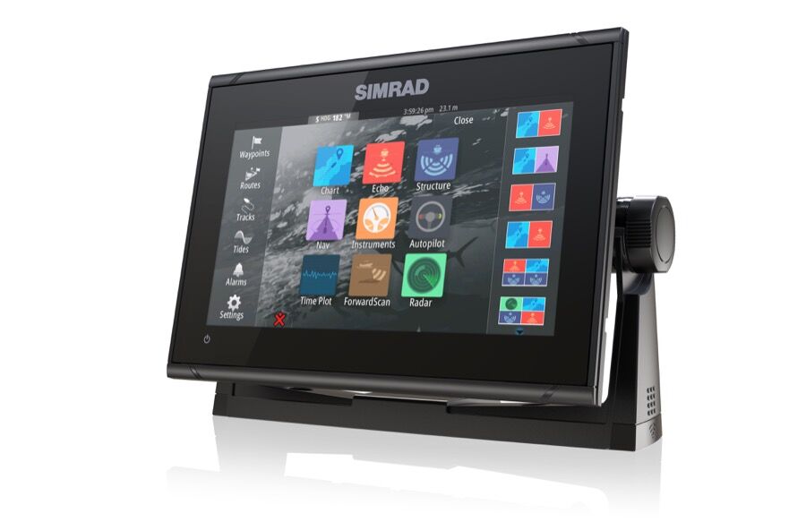 GO9_FL_Homepage_Simrad-GO9-XSE-Left-Facing_15314 Simrad Go9 XSE Multifunktionsdisplay 3G Radar Bundle