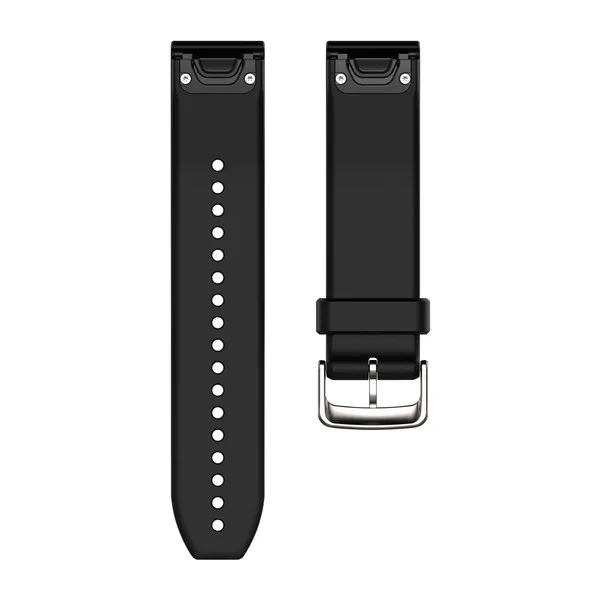 Garmin QuickFit Armband Silikon Schwarz, Teile in Silber
