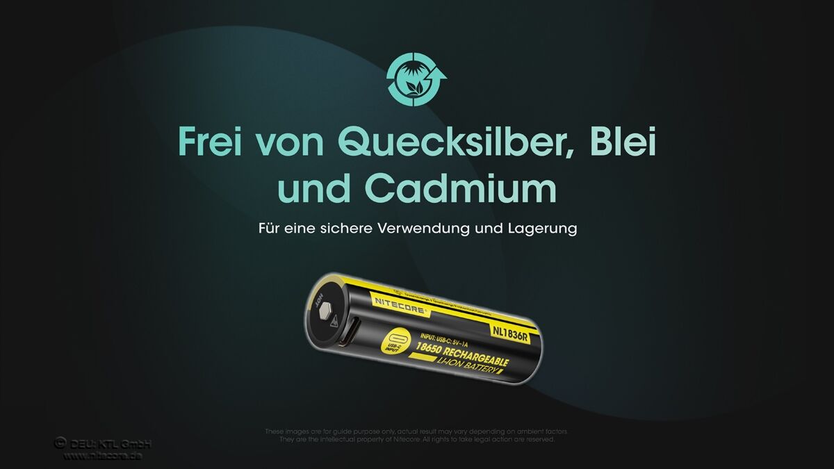 Nitecore Li-Ion Akku Typ 18650 - 3600mAh - NL1836R