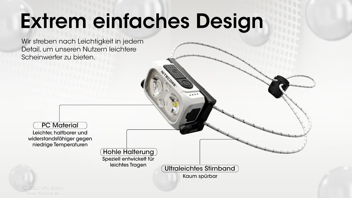 Nitecore NU21 - 360 Lumen, gelb