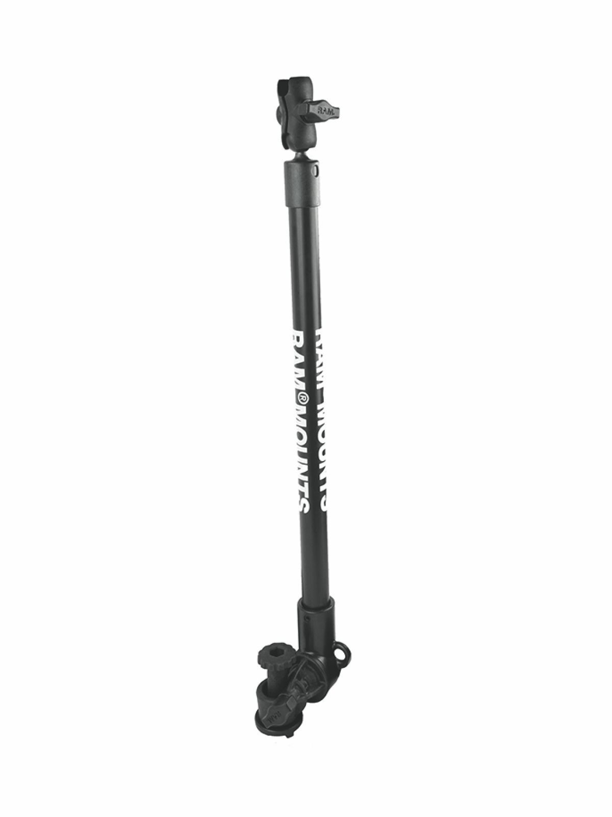 RAM Mounts Tough-Pole mit Track-Anbindung - B-Kugel (1 Zoll), kurzer Verbindungsarm, Track-Node-Basis