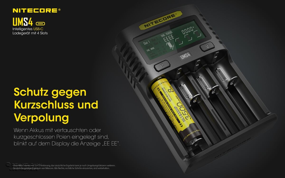Nitecore UMS4 USB-Schnell-Ladegerät