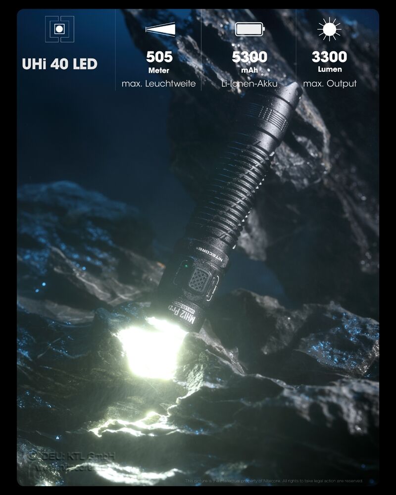 Nitecore MH12 Pro - 3300 Lumen, UHi 40 LED