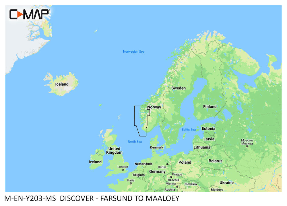 C-MAP DISCOVER:  M-EN-Y203-MS  Farsund to Maaloey