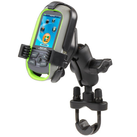 RAM Mounts Lenker-Halterung Magellan Explorist GC - B-Kugel (1 Zoll), Rohr-Klemme, kurzer Verbindungsarm
