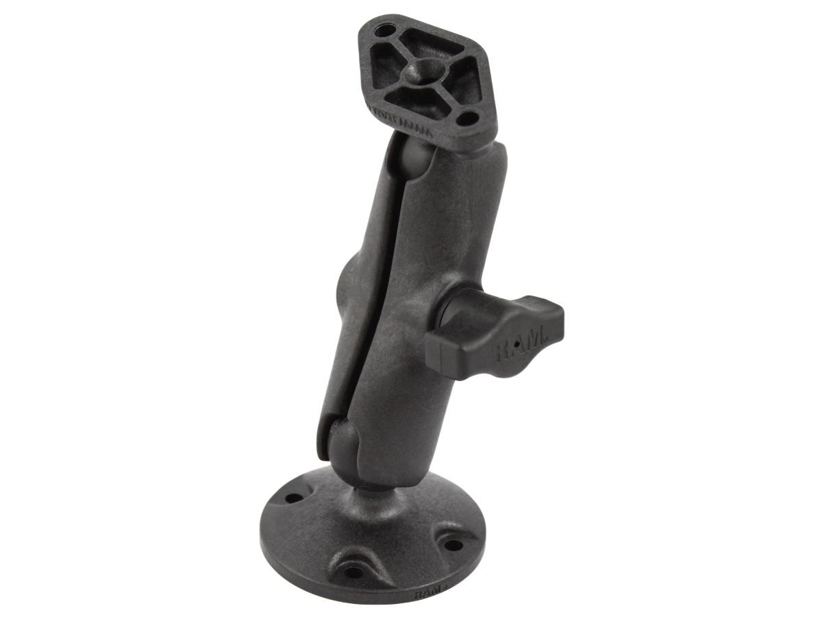 RAM Mounts Verbundstoff-Aufbau-Set - runde Basisplatte, mittlerer Verbindungsarm, Diamond-Basisplatte (Trapez), B-Kugel (1 Zoll), im Polybeutel