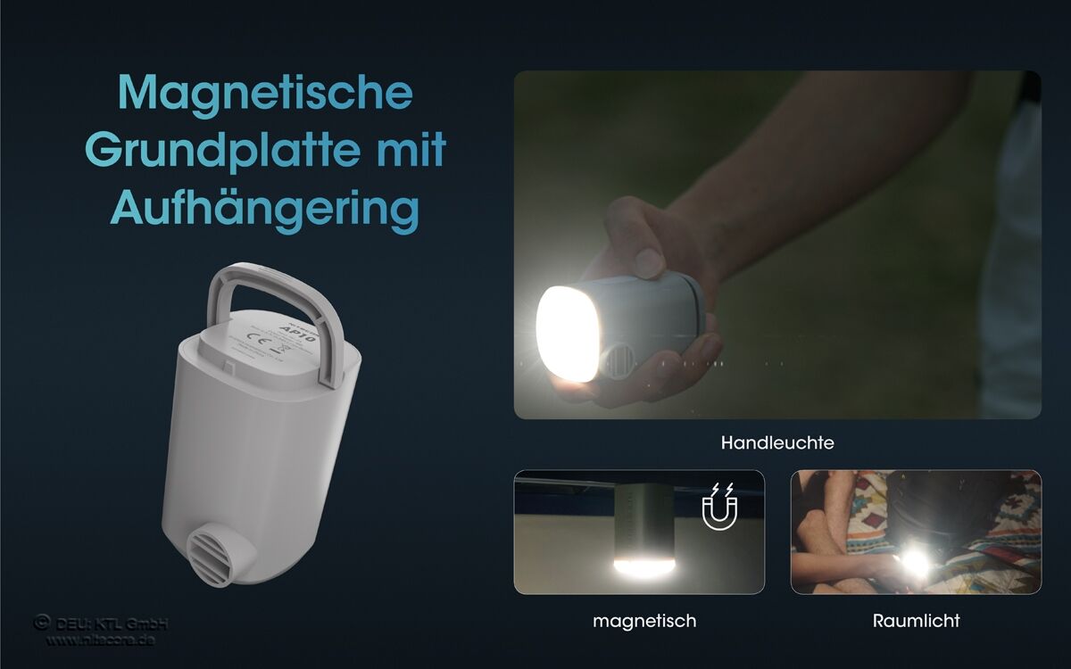 Nitecore AP10 - elektronische Luftpumpe, mit LED-Leuchte