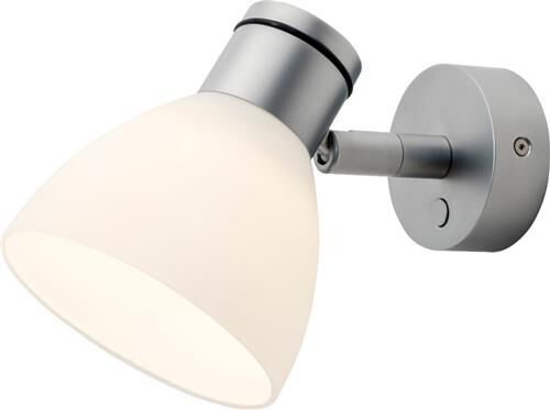 LED-Anbauleuchte R1-2, D2W, chrom-matt, warmweiß, 10-30V DC, max. 3W, Glas weiß matt, mit Dimmer