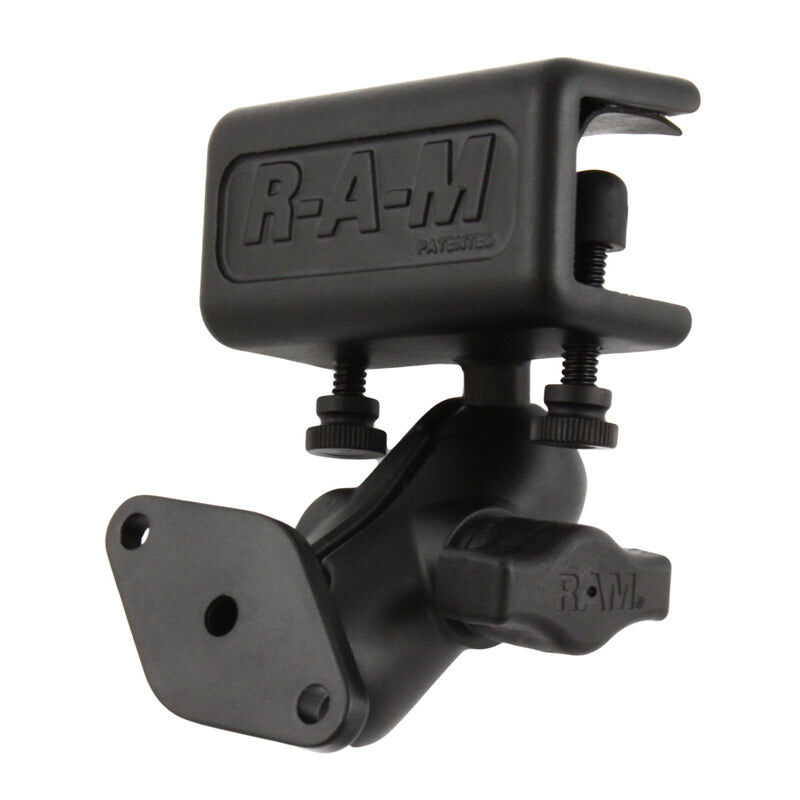 RAM Mounts Luftfahrt-Set - B-Kugel (1 Zoll) - 1x Diamond (Trapez) Basisplatte (AMPS) - Kurzer Verbindungsarm (ca. 61,46 mm) - 1x Panel-Klammer (Klemmbereich max. 15,87 mm)