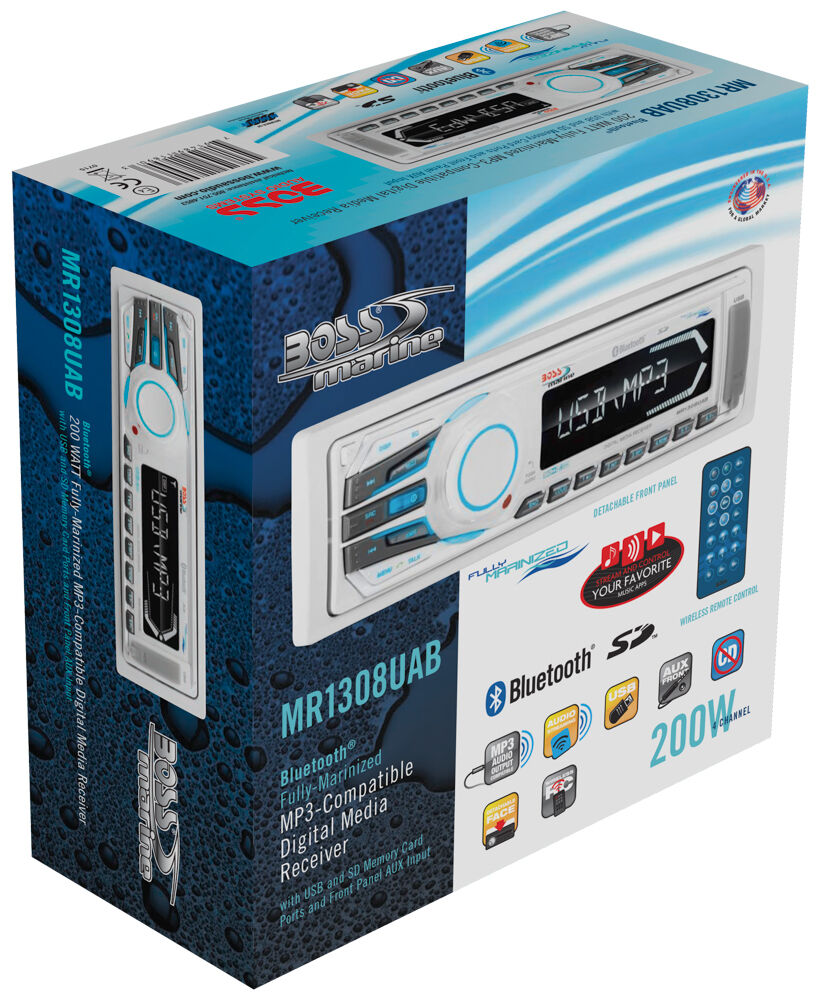MR1308UAB_DETAIL_4 Boss Marine Audio Radio 1308UAB (weiß) oder 1308UABK (schwarz)