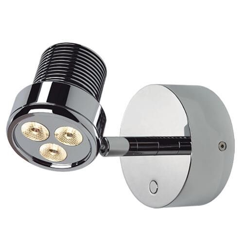 LED-Anbauleuchte R2, chrom-glanz, warmweiß, 10-30V DC, max. 6W, 25°, mit integriertem Dimmer