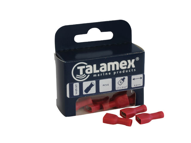 LNKZ7481 Talamex Flachsteckhülse, vollisoliert (verschiedene Typen)