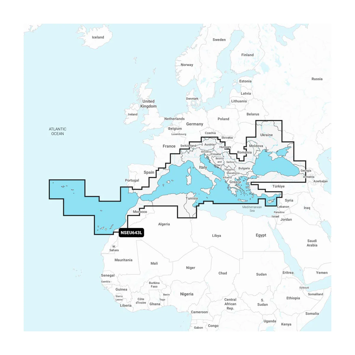 Garmin Navionics+ NSEU643L Mittelmeer & Schwarzes Meer Seekarte