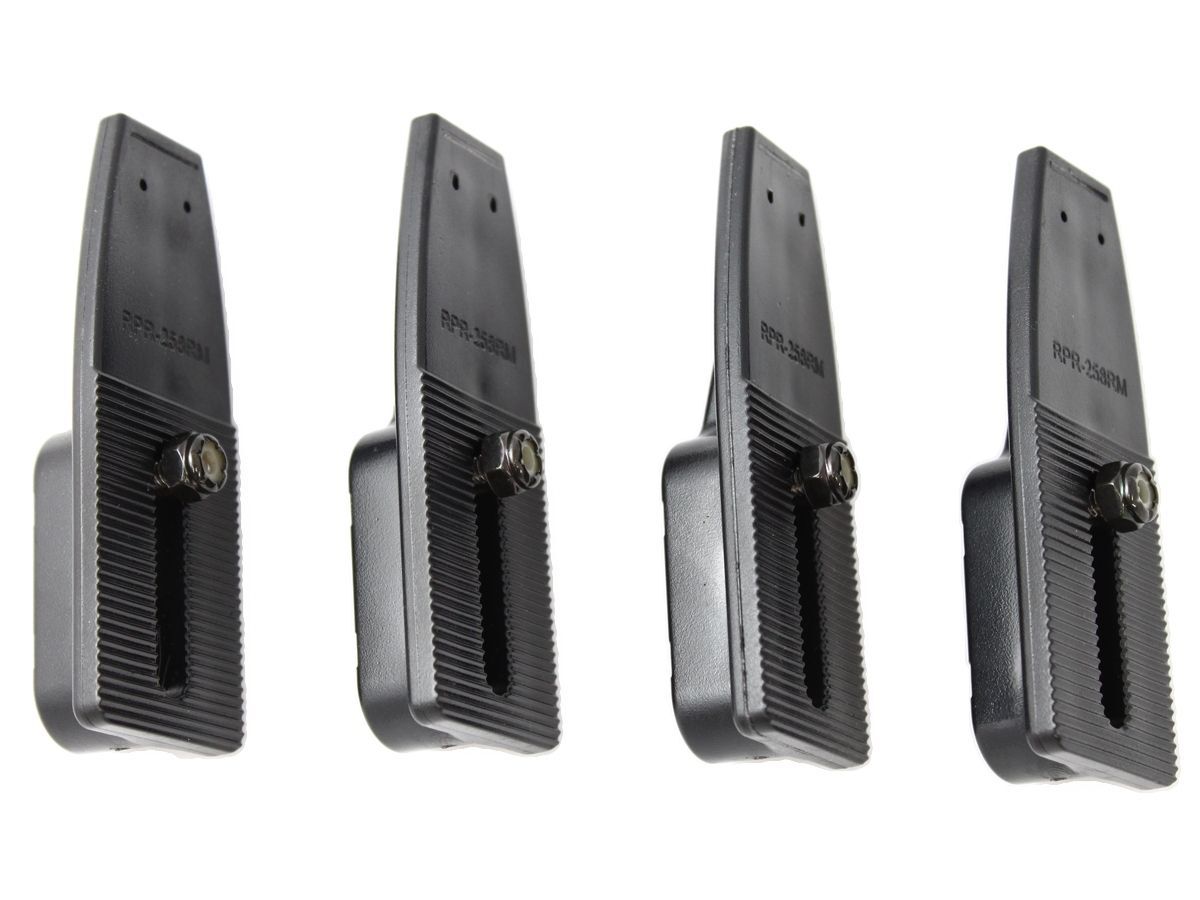 RAM Mounts flache Seitenarme (Rückseite) für Tough-Tray Universal Laptop-Halteschalen - 4 Stück inkl. Befestigungs-Kit (Schraube, Mutter), im Polybeut