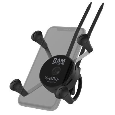 RAM Mounts X-Grip Lenker-Halterung mit Kabelbinder für Smartphones - Bis 82,55 mm Breite - Durchmesser von 12,07 mm bis 42,67 mm