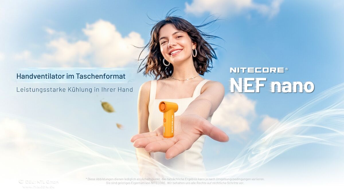Nitecore NEF NANO - Mini-Handventilator, grün