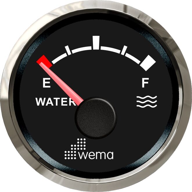210610 Wema NMEA2000 Tankanzeige Wasser Silver-Line schwarz