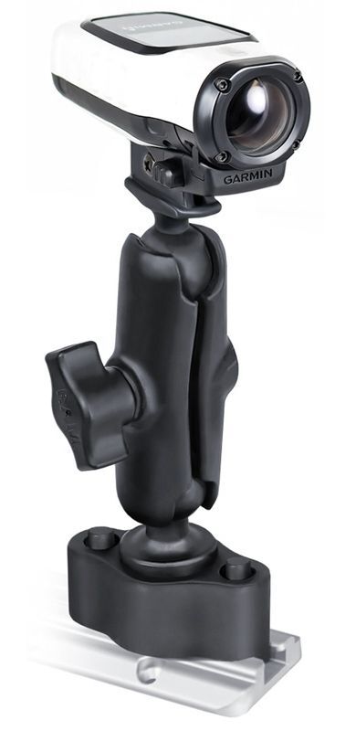 RAM Mounts Verbundstoff Quick Track Kamerahalterung für Garmin VIRB Kameras - mit Quick Track Adapter, B-Kugel (1 Zoll), im Polybeutel