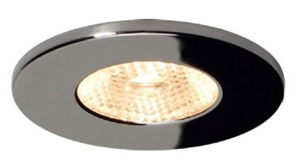 LED-Einbaustrahler EB01-1, 44°, chrom-glanz, starr, warmweiß, inkl. VG, 10-30V DC, max. 3 W