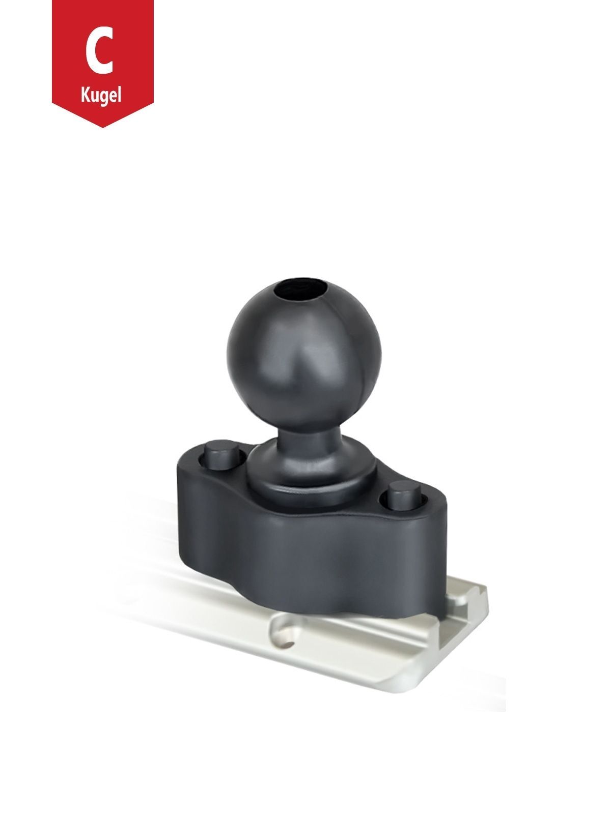 RAM Mounts Verbundstoff Basiskugel für Tough-Track Schienen - Quick-Release-System, C-Kugel (1,5 Zoll), im Polybeutel