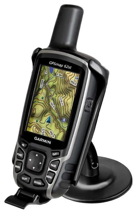 RAM Mounts Aufbau-Halterung Lil Buddy für Garmin GPSMAP 62er/64er Serie - Klebesockel, Halteschale, Schrauben-Set, im Polybeutel
