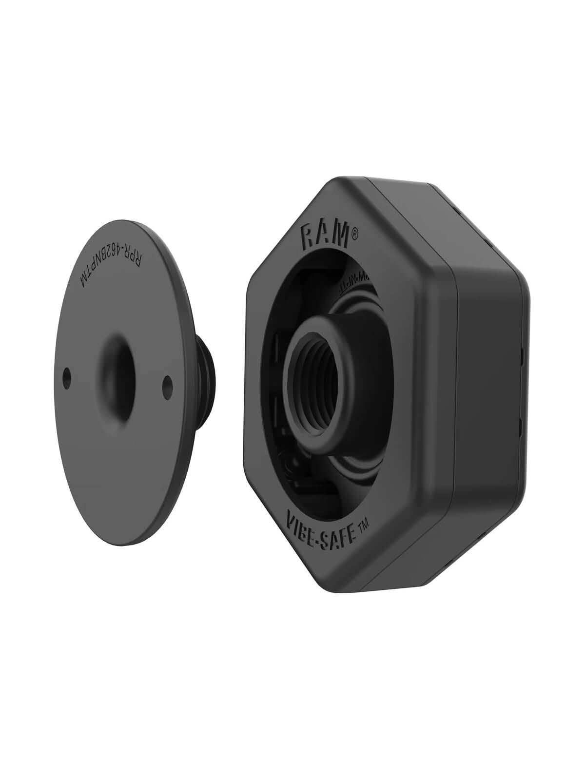 RAM Mounts Vibe-Safe Adapter für Halteschalen mit 2-Loch AMPS Aufnahme