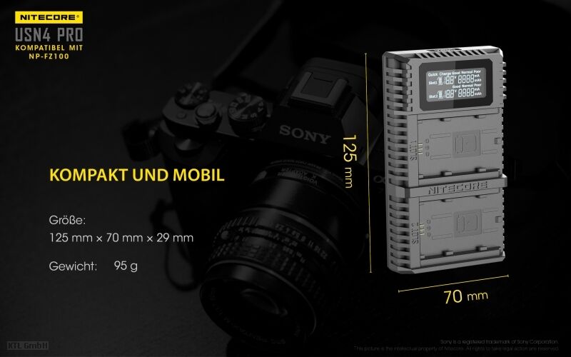 Nitecore USN4 PRO - für Sony Cameras