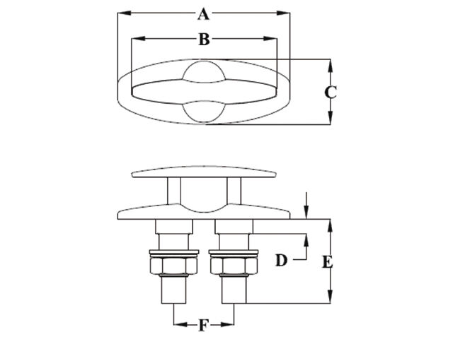 LNKZ4020 Talamex Klampe versenkbar (versch. Größen)