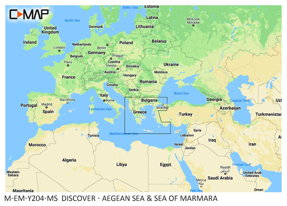 M-EM-Y204-MS_01 C-MAP DISCOVER:  M-EM-Y204-MS   Aegean Sea & Sea of Marmara