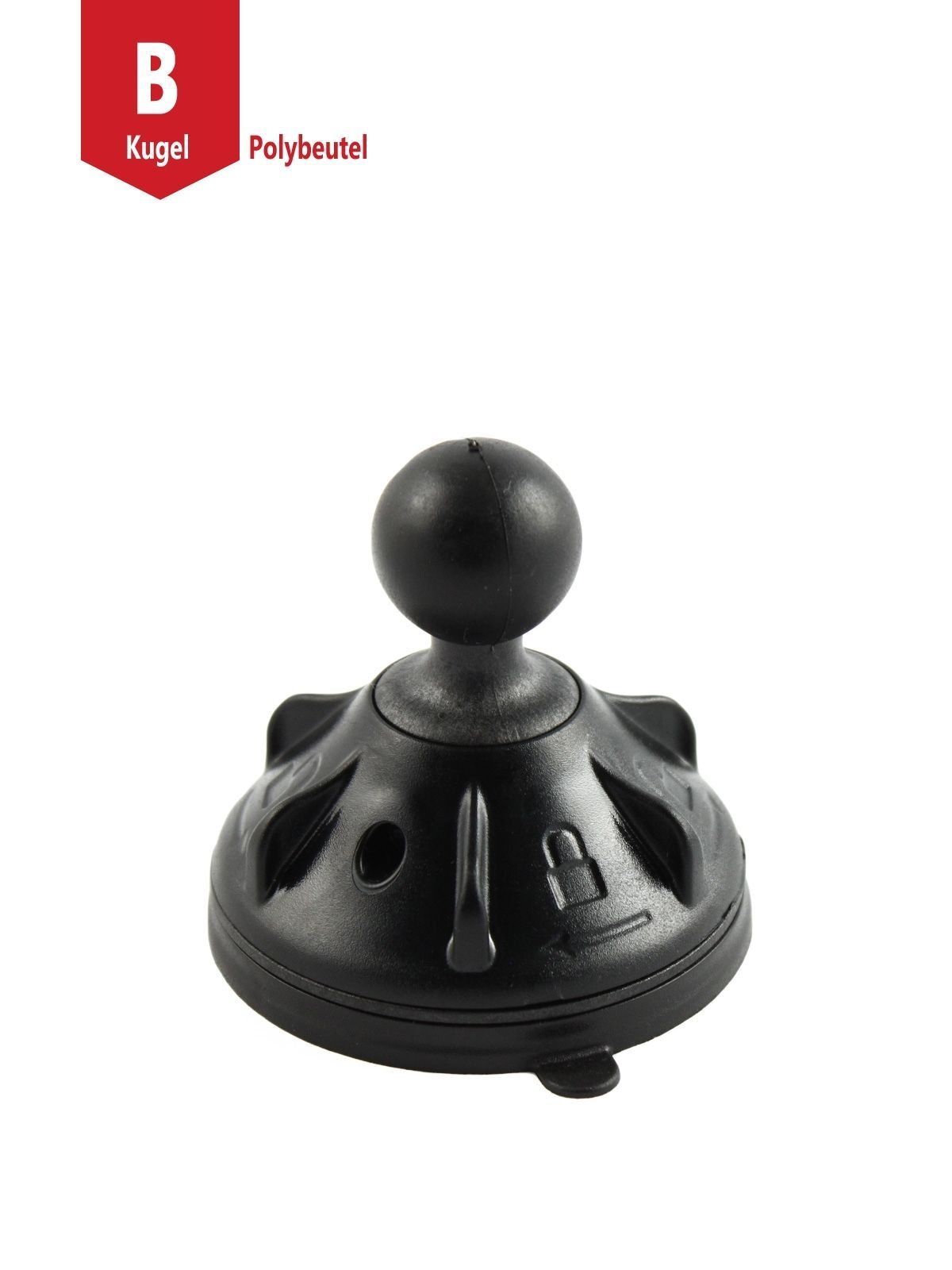RAM Mounts Saugfuss mit B-Kugel (1 Zoll) - Drehverschluss, Saugfuss-Durchmesser ca. 70 mm, im Polybeutel
