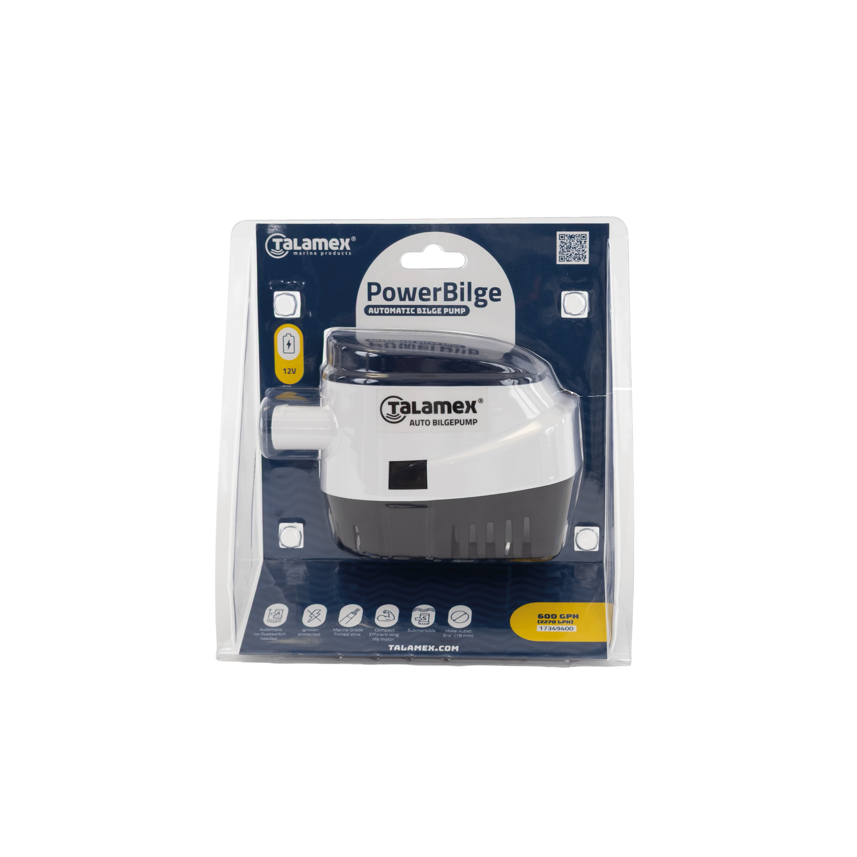 Talamex PowerBilge Automatik Lenz- / Bilgenpumpe 600GHP - 12V