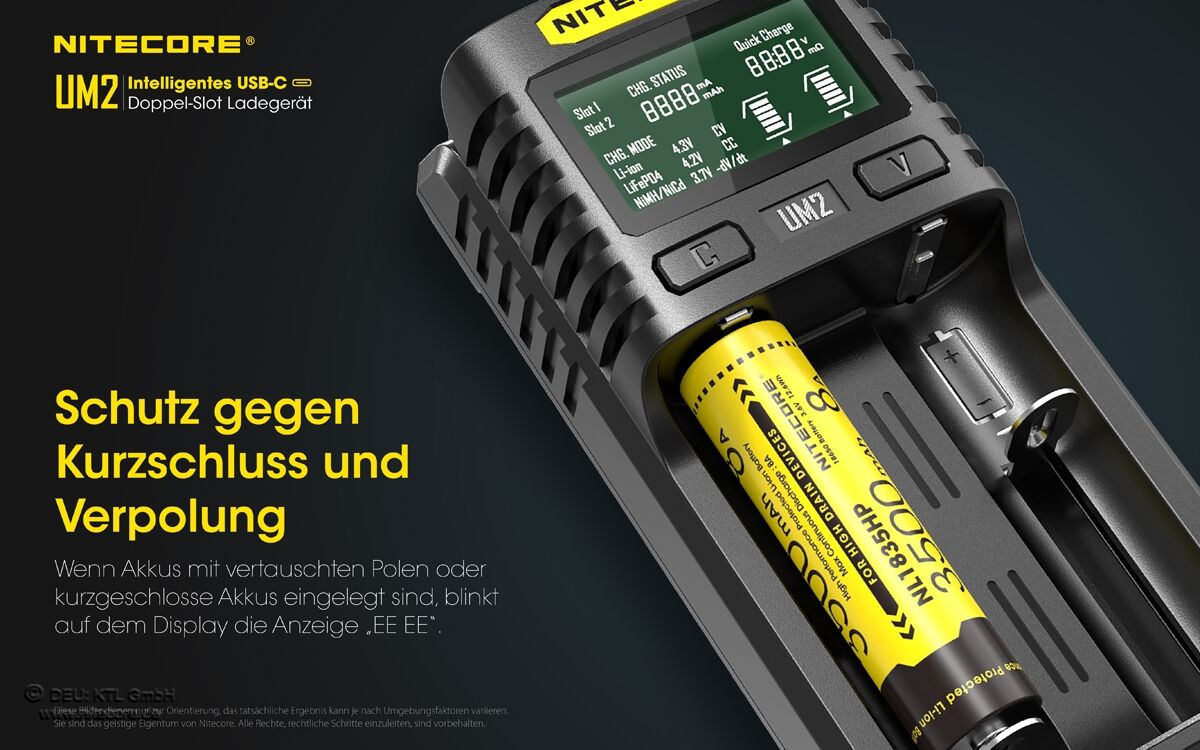 Nitecore UM2 USB-Ladegerät