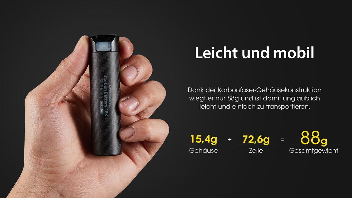 Nitecore Carbon Battery™ 6K