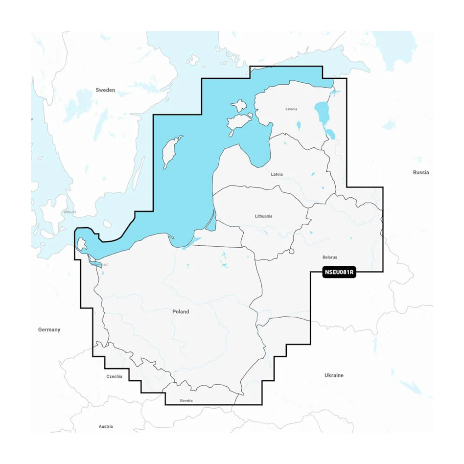 Garmin Navionics+ NSEU081R Ostsee Ostküste Polen & Baltikum Seekarte