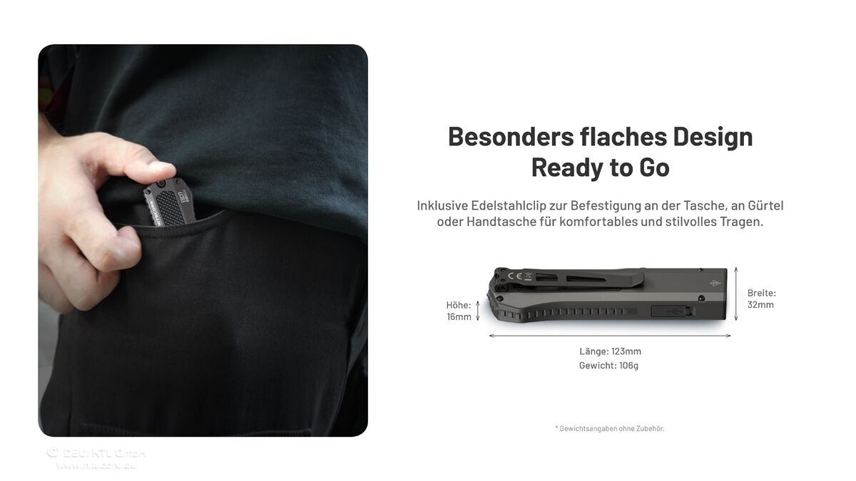Nitecore EDC17 - 1500 Lumen UV und Laser