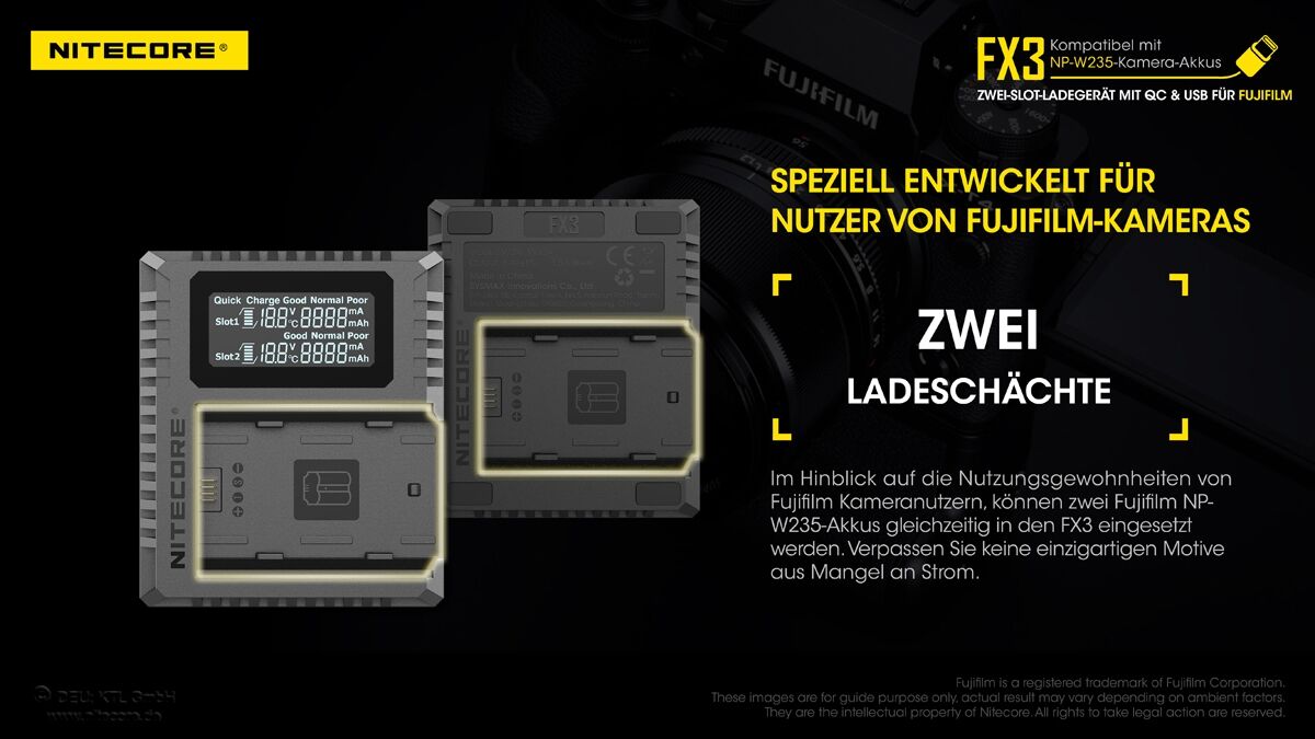 Nitecore FX3 - für Fuji Cameras
