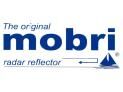 Logo der Marke Mobri mit dem Schriftzug The original mobri radar reflector und einem blauen Dreieckssymbol.