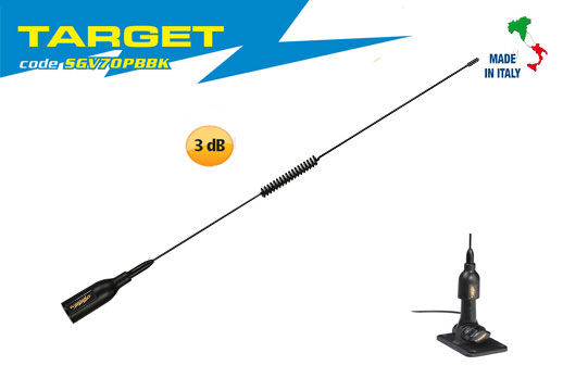 target Supergain UKW Antenne Target Motorboot 530mm mit 6m Kabel