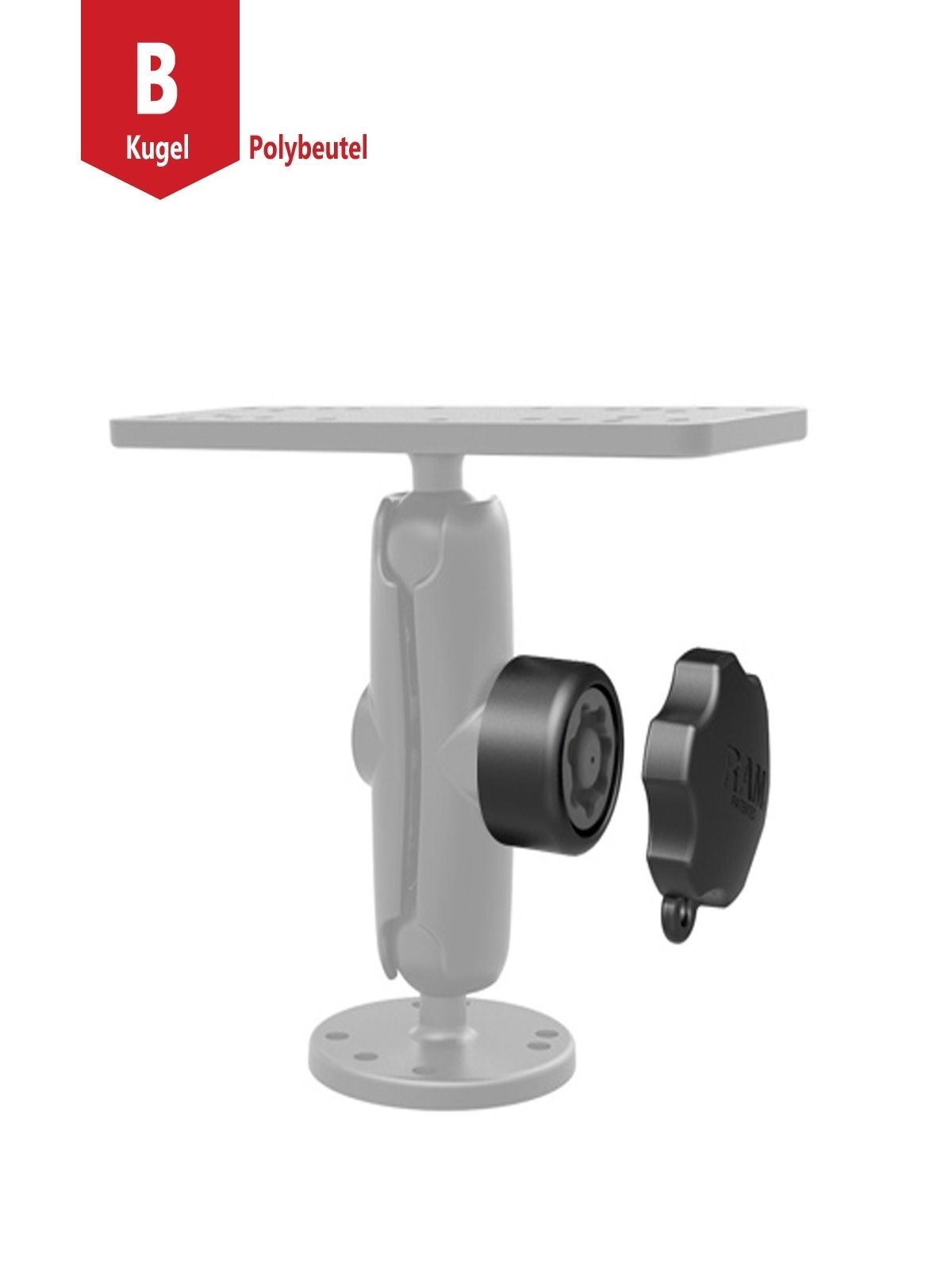 RAM Mounts Pin-Lock Sicherung (sortiert) für B-Kugel Verbindungsarme - 1/4"-20 Innengewinde, Pin-Lock Adapter zum Öffnen/Schließen, im Polybeutel