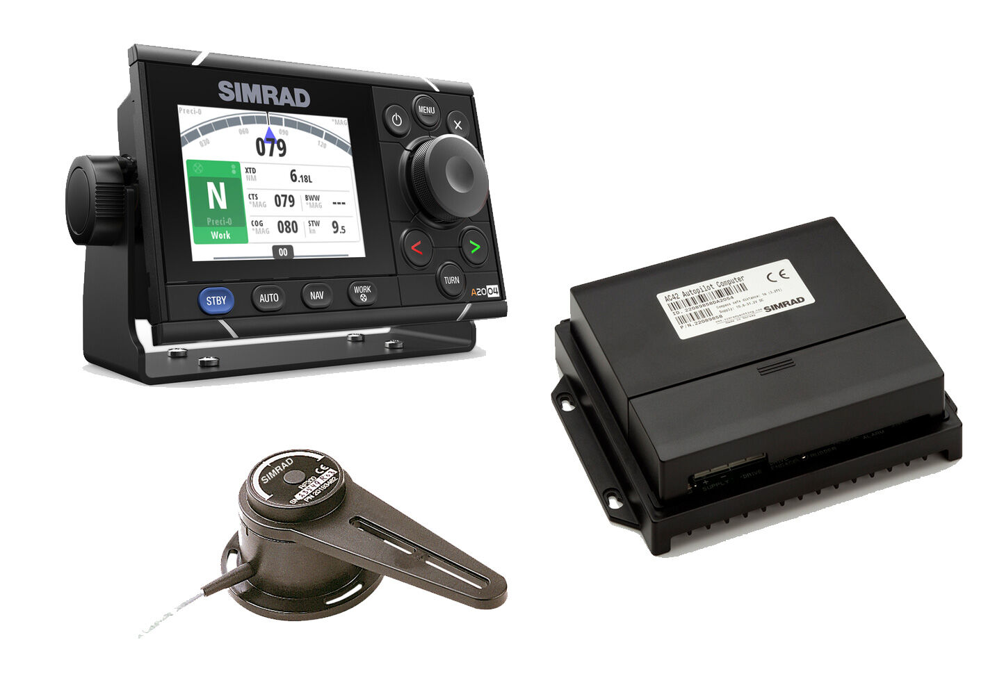 Simrad_AC70_A2004_RF300_Autopilot_Set Simrad A2004 Pro Pack (A2004, AC70, RF300)