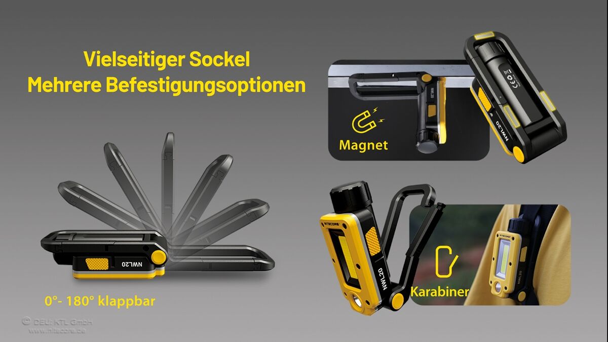 Nitecore NWL20 - Arbeitsleuchte, 600 Lumen