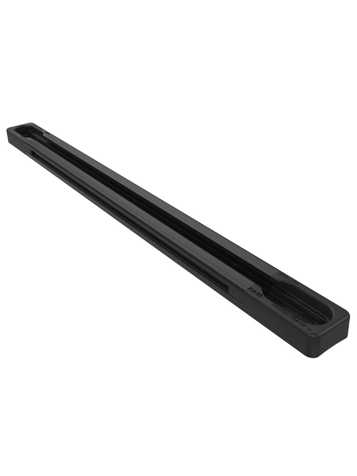 RAM Mounts Aluminium Tough-Track Schiene inkl. Endkappen - schwarz, Innenlänge 228,6 mm (9 Zoll)