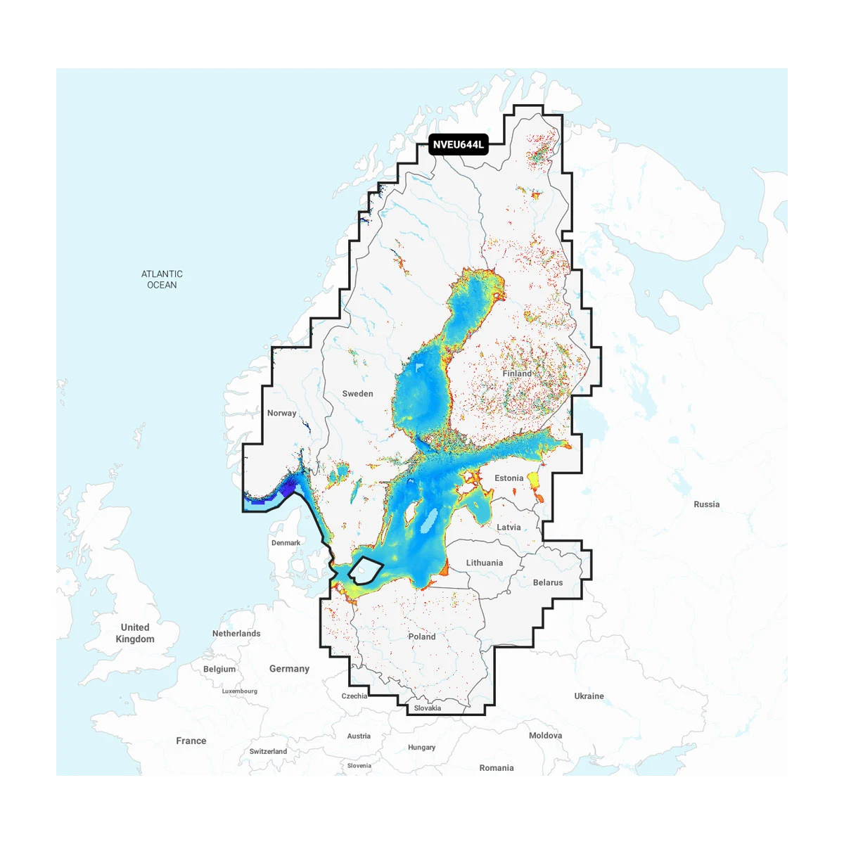 Garmin Navionics Vision+ NVEU644L Nord- östliche Ostsee Baltic Sea Seekarte