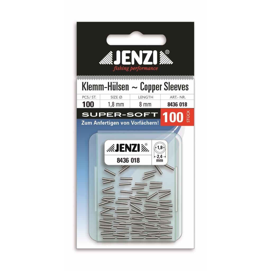 Jenzi Quetsch-Hülsen, Inhalt ca. 100 Stück, 1,8 mm
