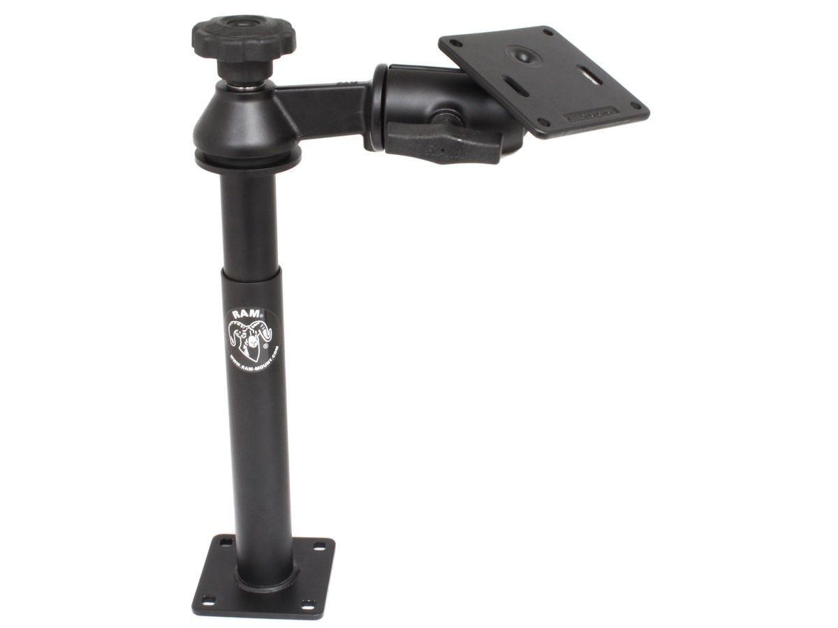 RAM Mounts Schwenkarm mit Tele-Pole (ca. 200 mm) und Basis (ca. 225 mm) - Octagon-Verbindungsarm, VESA-Platte (75 x75 mm Lochraster), C-Kugel (1,5 Zol