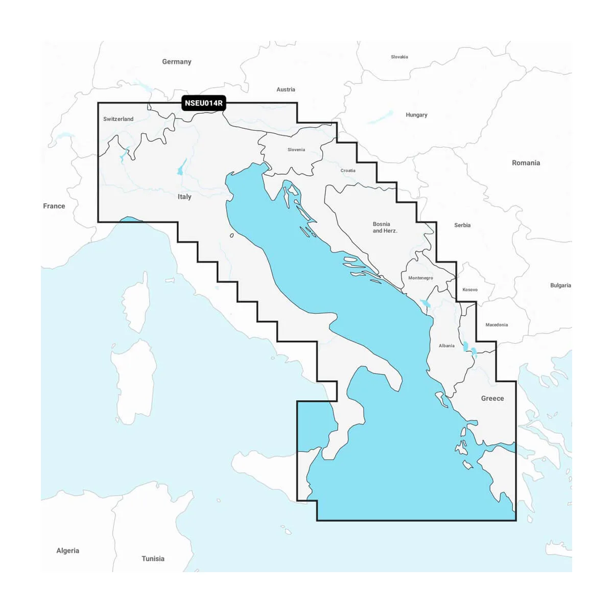 Garmin Navionics+ NSEU014R Italien, Kroatien, Adria Seekarte