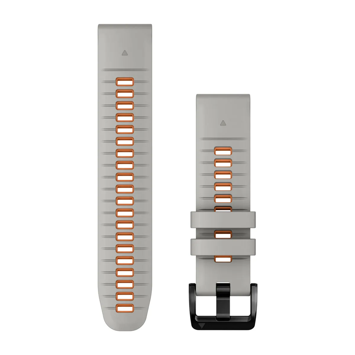 Garmin QuickFit-Armbänder (22 mm), Silikon Nebelgrau/Glutorange, Teile in Schwarz